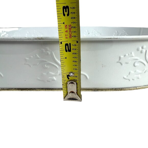 Christopher Radko Holiday Celebrations Oval Christmas Platter Metal 16" x 12" - Picture 4 of 8